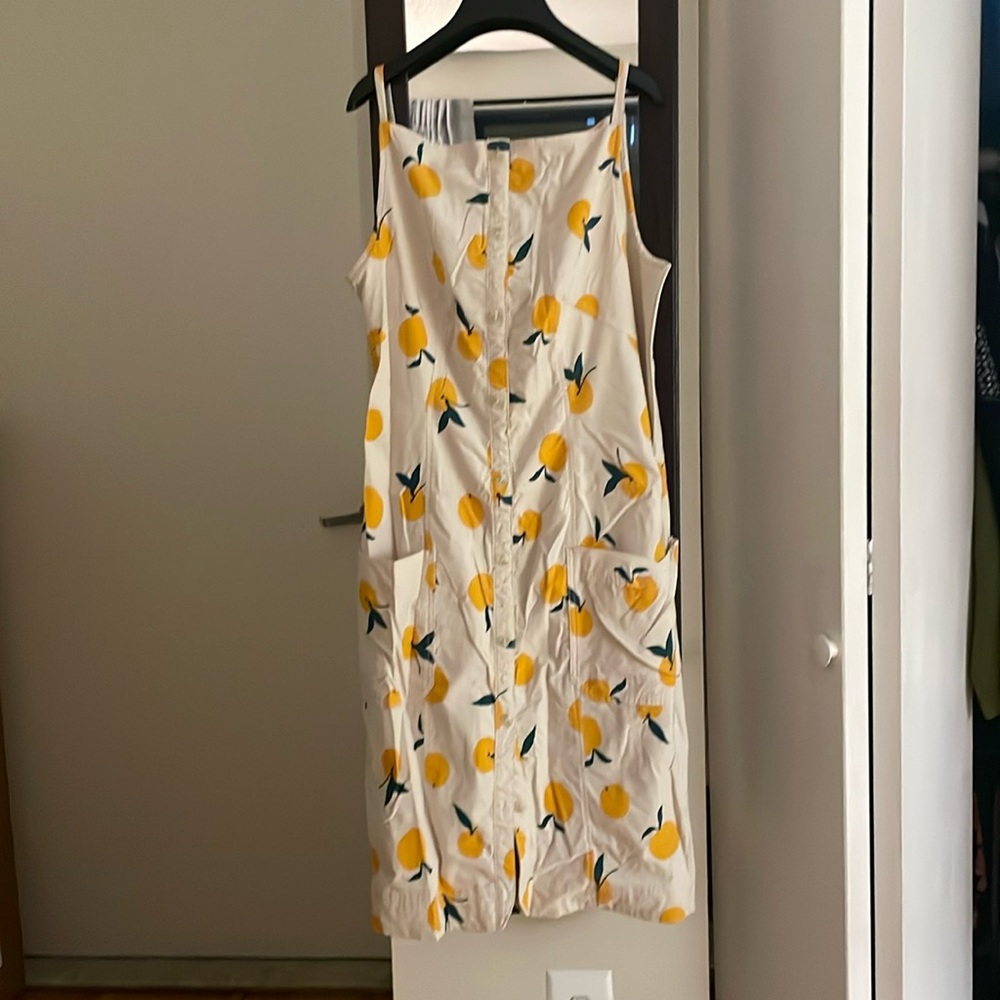 Adorable summer midi dress oranges M